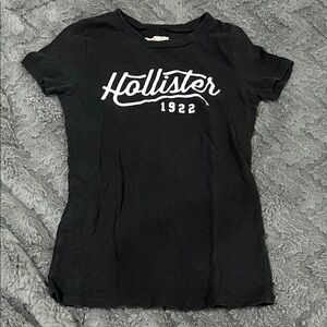 Hollister Black Tee with White Logo